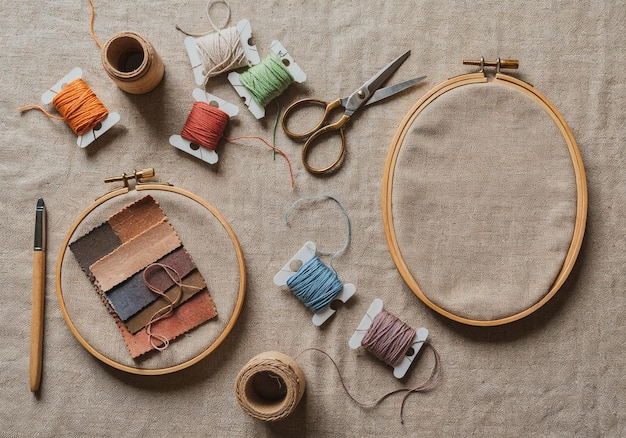 zestaw nici i igieł